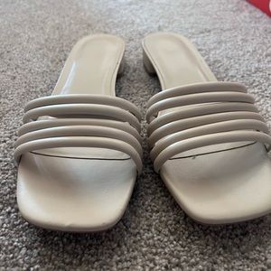 Cream sandals